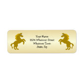 Paard Ontwerp Retouradres Etiket (Voorkant)