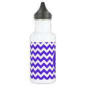 Paard op Blue Violet Chevron; Paardensport Waterfles (Links)
