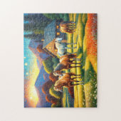 Paard op Boerderij Wilde Bloemenwei Legpuzzel (Verticaal)