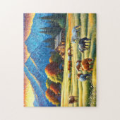 Paard op Boerderij Wilde Bloemenwei Legpuzzel (Verticaal)