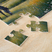 Paard op Boerderij Wilde Bloemenwei Legpuzzel (Zijkant)
