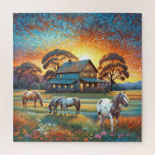 Paard op Boerderij Wilde Bloemenwei Legpuzzel