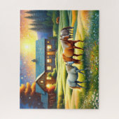 Paard op Boerderij Wilde Bloemenwei Legpuzzel (Verticaal)