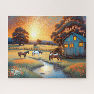 Paard op Boerderij Wilde Bloemenwei Legpuzzel