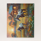 Paard op Boerderij Wilde Bloemenwei Legpuzzel (Verticaal)