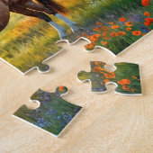Paard op Boerderij Wilde Bloemenwei Legpuzzel (Zijkant)