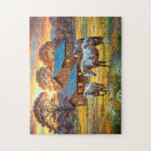 Paard op Boerderij Wilde Bloemenwei Legpuzzel (Verticaal)