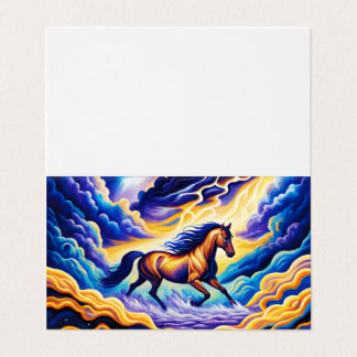 Paard op de wolken kaart