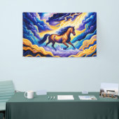 Paard op de wolken spandoek (Beurs)