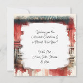 Paard op een Boerderij Kerst Kaart (Achterkant)