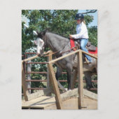 Paard op een Bridge Trail Class County Fair Briefkaart (Voorkant)