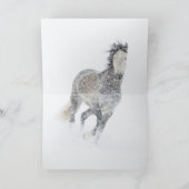 Paard op een kerstkaart kaart (Binnen)