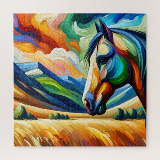Paard op grasland 600 Stuk Puzzel (Verticaal)