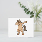 Paard op Hip Hop Dans Dab Briefkaart (Staand voorkant)