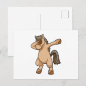 Paard op Hip Hop Dans Dab Briefkaart (Voorkant / Achterkant)