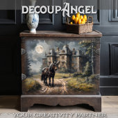 Paard op Landweg - Decoupage - Tissuepapier