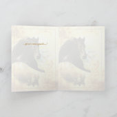 Paard op Monet - Kaart, het Begroeten/Nota Feestdagen Kaart (Binnen)