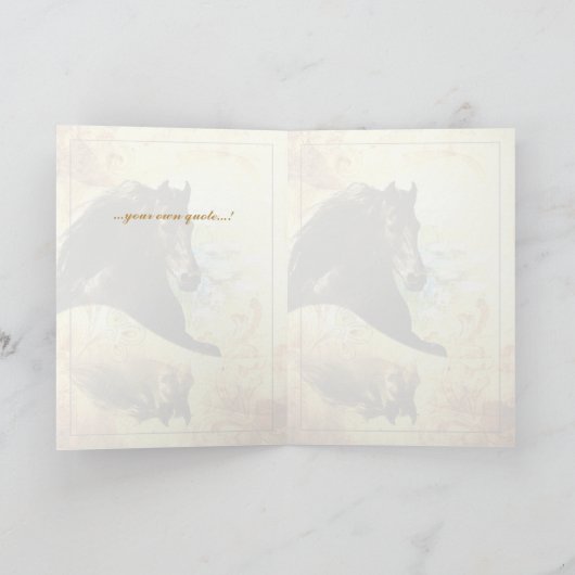 Paard op Monet - Kaart, het Begroeten/Nota Feestdagen Kaart (Binnen)