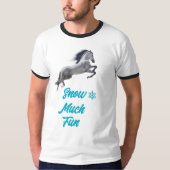 Paard op sneeuw veel plezier t-shirt (Voorkant)