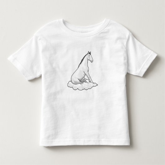 Paard op wolk kinder shirts (Voorkant)