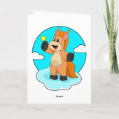 Paard op wolken kaart (Achterkant)