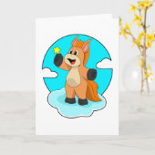 Paard op wolken kaart (Gele Bloem)