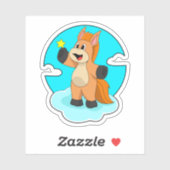 Paard op wolken sticker (Vel)