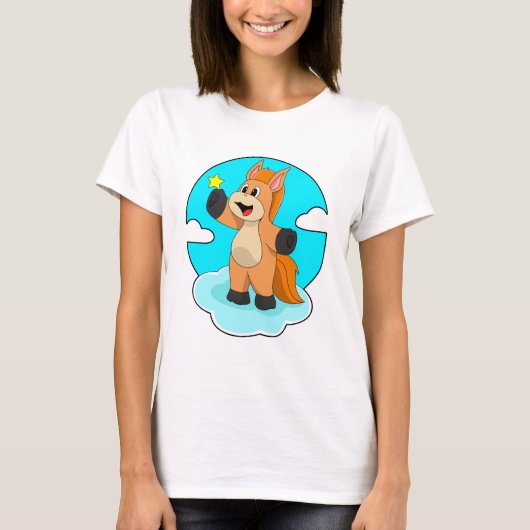 Paard op wolken t-shirt (Voorkant)
