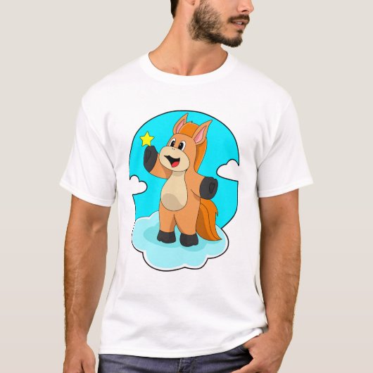 Paard op wolken t-shirt (Voorkant)