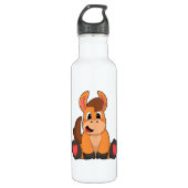 Paard op zittend waterfles (Voorkant)