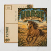 Paard Open Graslanden POPCUT Briefkaart (Voorkant / Achterkant)