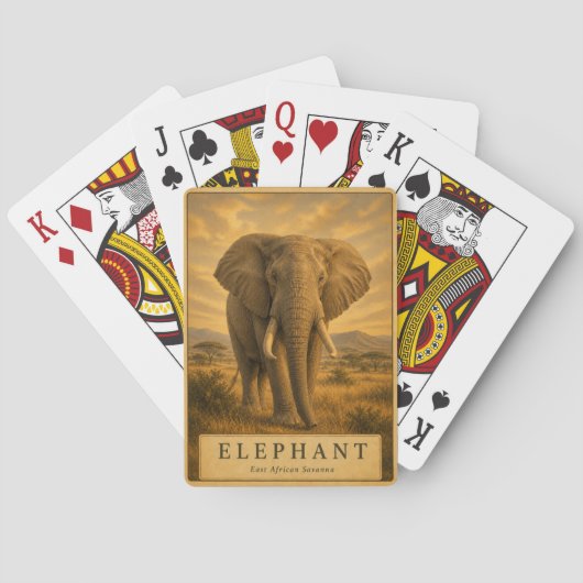 Paard Open Graslanden VINTAGE Pokerkaarten (Achterkant)