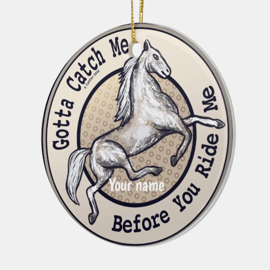 Paard ornament vangen (Links)