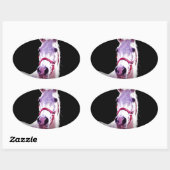 Paard Ovale Sticker (Vel)