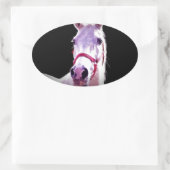 Paard Ovale Sticker (Tas)