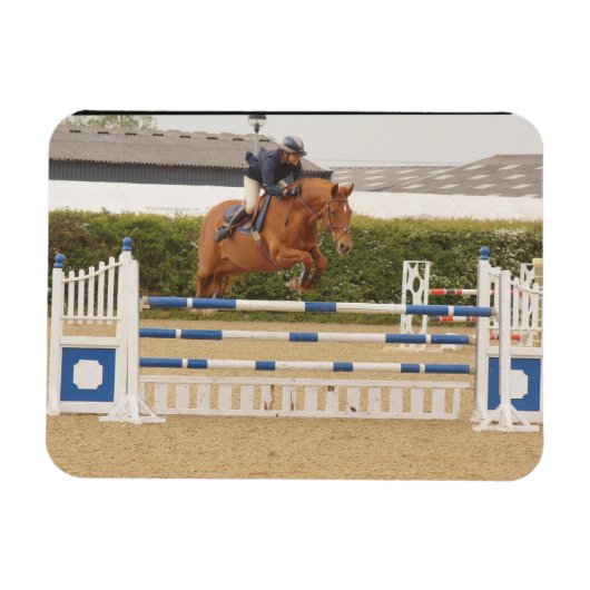 Paard over hek flexibele magneet (Horizontaal)