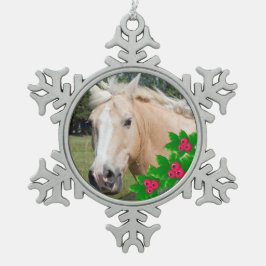 Paard Paard Kerstmis Hulst Sneeuwvlok Ornament