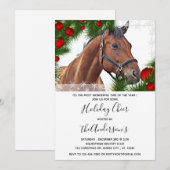 Paard Paard Paard Kerst Ruiterij Leuke Pony Kaart (Voorkant / Achterkant)