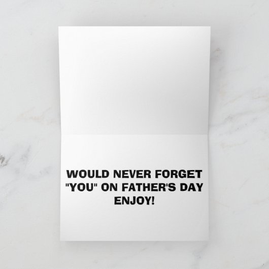 **PAARD** PAARD "ZOU VADERDAG NOOIT VERGETEN" KAART (Binnen)