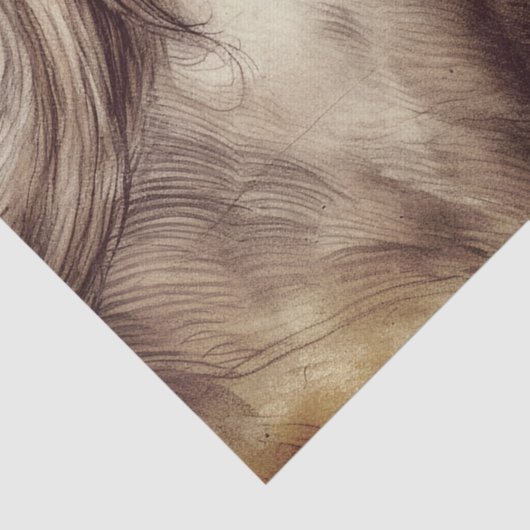 Paard Paardenschets Tissuepapier (Detail)