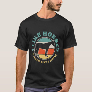 Paard Paardrijden Grappig Cadeau T-shirt