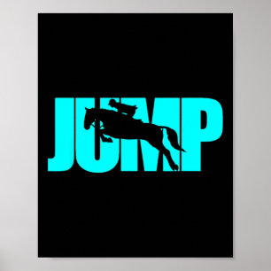 Paard paardrijden springen Eventing T Shi Poster