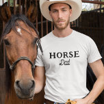 Paard Pap | Eenvoudig Schattige Retro Script Ruite T-shirt<br><div class="desc">Paard Pap | Eenvoudig Schattige Retro Script Equestrian T-Shirt</div>