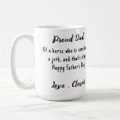 Paard Pap - Grappige Equestrian Custom Foto Koffiemok (Links)