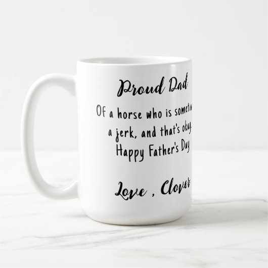 Paard Pap - Grappige Equestrian Custom Foto Koffiemok (Links)