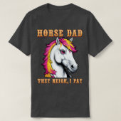 Paard Pap Ze hebben genoeg Ik betaal Ik Grappig Ru T-shirt (Design voorkant)