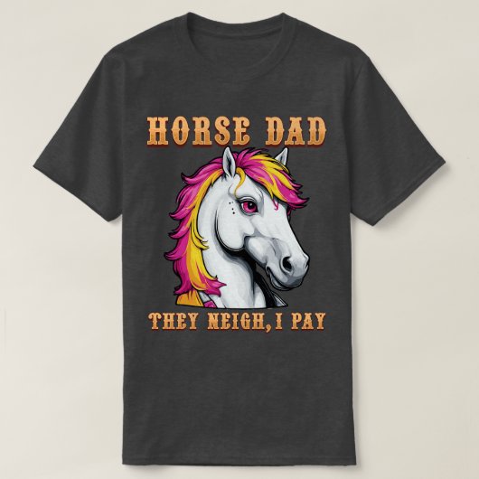 Paard Pap Ze hebben genoeg Ik betaal Ik Grappig Ru T-shirt (Design voorkant)