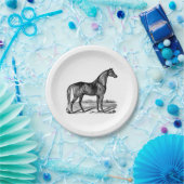 paard papieren bordje (Feest)