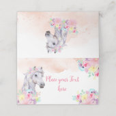 Paard Party Gevouwen Plaats Kaart Plaatskaartje (Buitenkant ongevouwen)