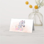 Paard Party Gevouwen Plaats Kaart Plaatskaartje (Achterkant)